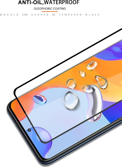 Xham mbrojtës Mocolo 2.5D Full Glue për Xiaomi Redmi Note 11 Pro / Note 11 Pro Plus, fortësi 9H, transparent