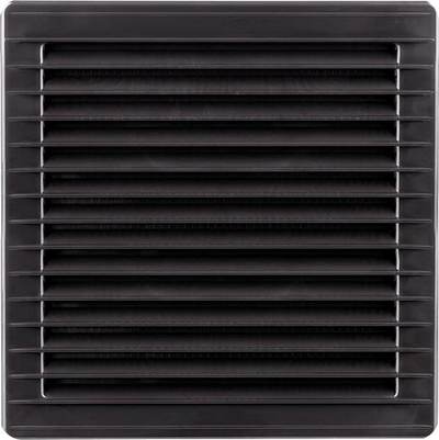 Grilë ventilimi airRoxy 17x17 cm, me rrjetë insektesh, dalje për tub Ø125, grafit