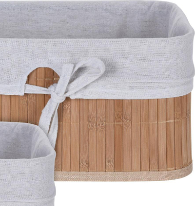Shporta për rregullim Storagesolutions, bambu natyrale, set, ngjyrë kafe