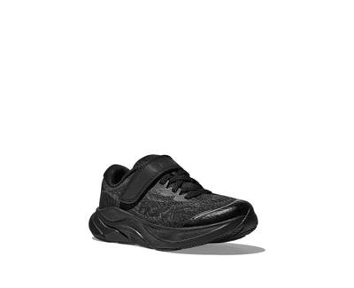 Atlete për fëmijë HOKA Rincon 4, rrjetë ajrosëse, mbyllje me shirit ngjitës, të zeza