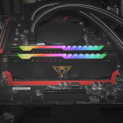 Ram Patriot Viper Steel RGB PVSR416G360C8K, 16GB DDR4, 3600MHz, e zezë