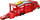 Lodër kamion Disney Pixar Cars Mack Hauler, 33 cm, transportues për 12 makina, i kuq
