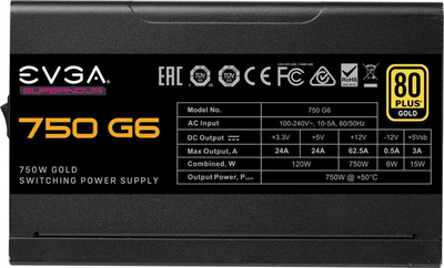Furnizues me energji EVGA SuperNOVA G6, 750 W