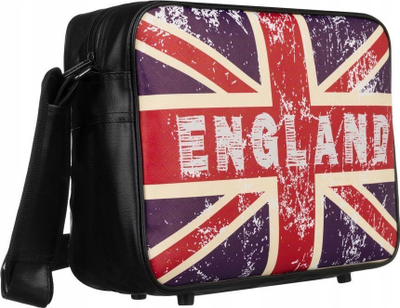 Çantë shpine Loren England, e gjerë, lëkurë ekologjike, e zezë