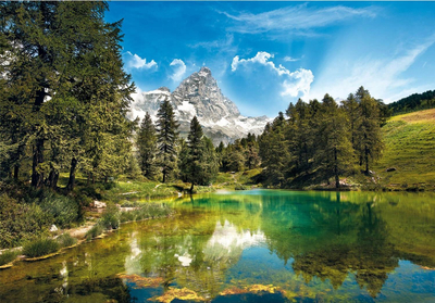 Puzzle Clementoni Blue Lake, 1500 copa, me liqen, shumëngjyrësh
