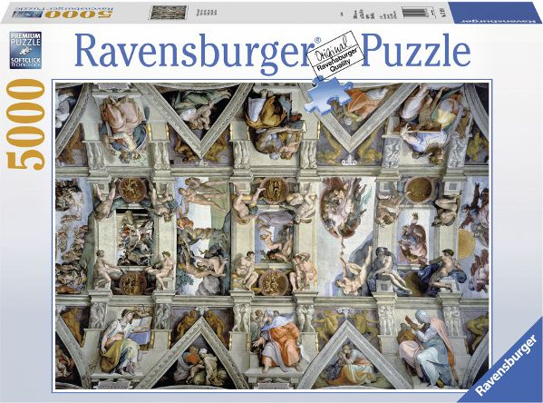 Puzzle Ravensburger Sistine Chapel, 5000 copa, 153 x 101 cm, shumëngjyrësh