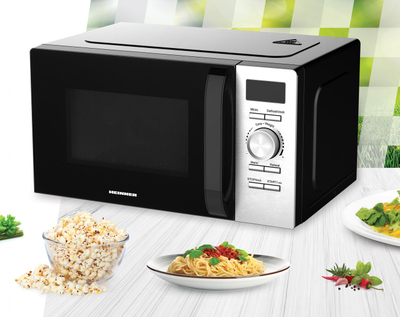 Furrë me mikrovalë Heinner HMW-D2060BK, 20L, 700W, digjitale, e zezë inox