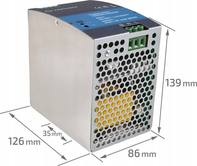 Напојување за енергија DIN шина Јингџиао YSDN480, 48V 10A, 480W, сиво
