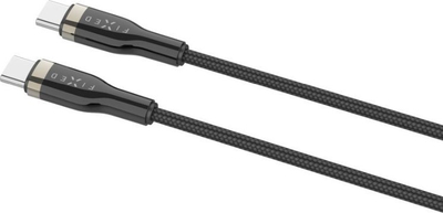 Kabëll FIXED USB C në USB C, 2 metra, 100W PD, i zi