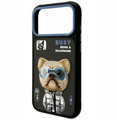 Mbrojtëse telefoni Nimmy Cool&amp;Cute 2.0 Dog për iPhone 17 Pro Max, plastike, e zezë