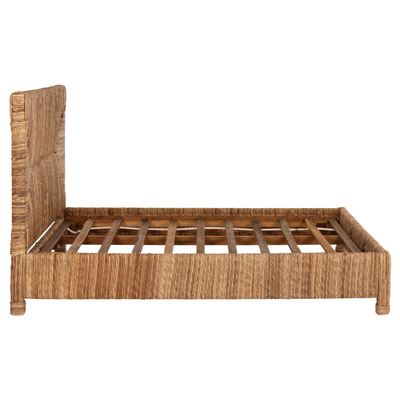 Shtrat Thaw kornizë teak me rush banana 180×200 cm (HM672)