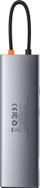 Replikator Baseus Metal Gleam 11in1 Stacion USB-C, i hirtë