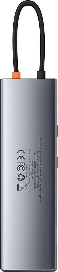 Replikator Baseus Metal Gleam 11in1 Stacion USB-C, i hirtë