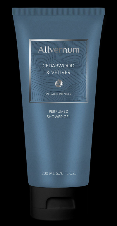 Xhel dushi Allvernum Cedarwood &amp; Vetiver, me erë, 200 ml, blu