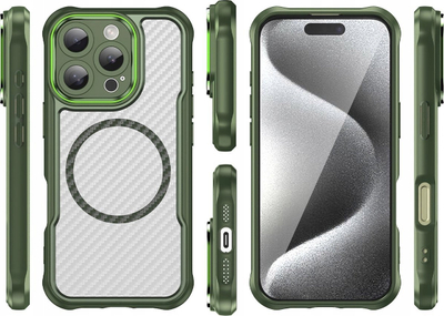 Mbulesë silikon MagSafe Leading Series për iPhone 16 Pro Max, TPU, jeshile