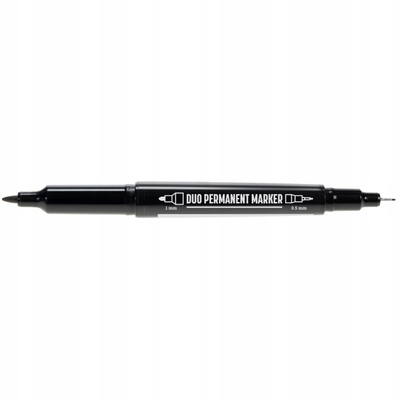Marker permanent Lyra Duo 2in1, majë 0.5 mm, majë 1.0 mm, i zi