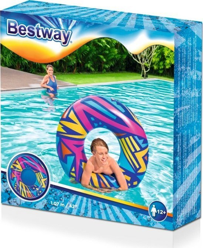 Rreth notimi për kalamaj Bestway Geometric Ring Shapes, 107 cm, vinyl, shumëngjyrësh