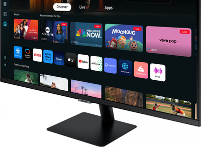 Монитор Samsung LS32DM700UUXEN, 32\", 4K UHD, Паметен Tizen, црн