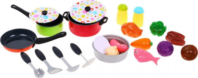Set enësh kuzhine lodër Kitchen, 22 copë, metal e plastikë, shumëngjyrëshe