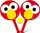 Set badminton me shkumë Sesame Street Elmo, 2 raketa, 1 top, i kuq