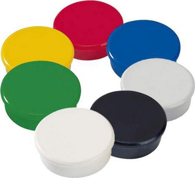 Magnete rrethorë Dahle 32mm, set 10 copë, multicolor