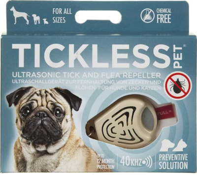 Pajisje me ultratinguj kundër parazitëve Tickless Pet, për qen dhe mace, ngjyrë bejxhi