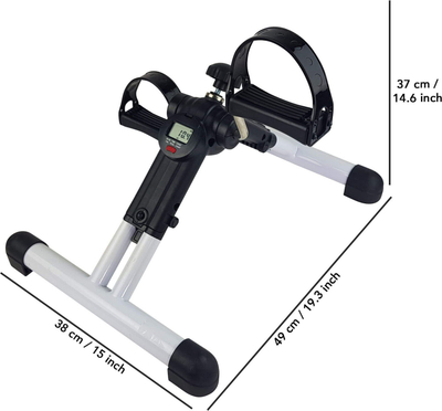 Pedaler fitness Tunturi Mini Home, paloset, me ekran dixhital, bardh e zi