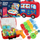 Lodër ndërtimi Creative Puzzle, 253 copa, kaçavidë elektrike, valixhe autobus i kuq