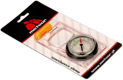 Kompasi Meteor Map Compass 71007, me vizore, plastik, i tejdukshëm