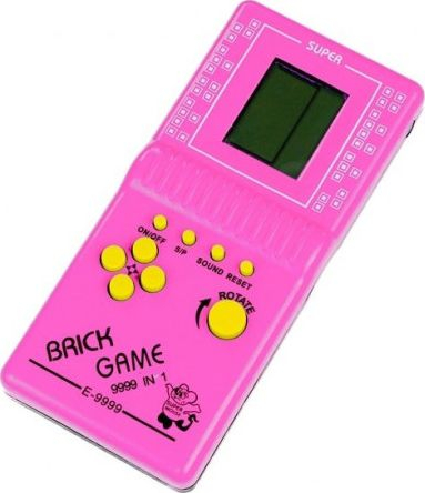 Konzolë lojrash Leantoys Tetris Pocket, 9999 në 1, portative, rozë
