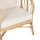 Karrige Estor rattan natyral jastëk i bardhë 78×75×92 cm (HM9817), bardhë