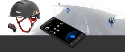 Helmetë urbane Livall BH51M NSO, me altoparlantë JBL, LED, Bluetooth, e zezë M