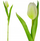 Tulipan artificial Saska Garden, silikon, 31cm, i bardhë