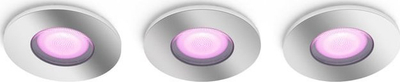 Spot tavani Philips Hue Xamento, set 3 copë, GU10, RGB, krom