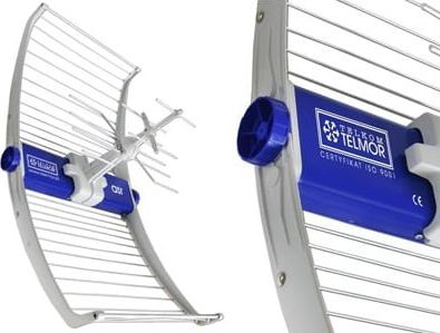 Antena jashtme Telmor ASR Classic, DVB T T2 DAB, me përforcues, gri
