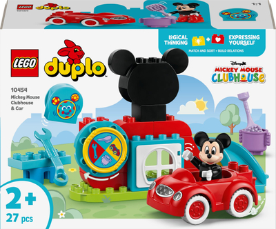 Set ndërtimi LEGO Mickey Mouse Playground and Car 10454, pjesë të mëdha, për fëmijë