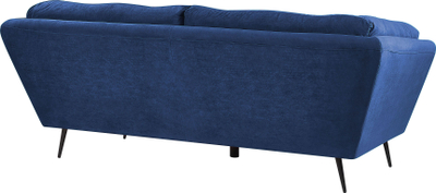 Kauç treshe Beliani Lenvik, velvet, këmbë metalike, blu
