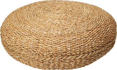 Puf Home&amp;Styling Round Natural, Ø58 cm, природна морска трева, беж