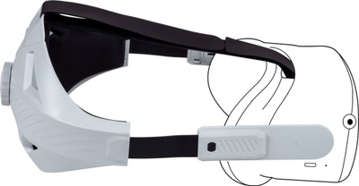 Aksesor për VR Nacon Holding Kit, për Oculus Meta Quest 2, madhësi e rregullueshme, i bardhë
