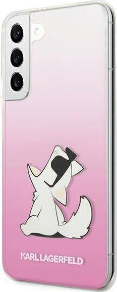 Kapak telefoni Karl Lagerfeld KLHCS22MCFNRCPI Choupette Eat, Samsung Galaxy S22+, hardcase, rozë