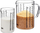 Set gota matëse GEFU METI, qelq, 1000 ml dhe 500 ml, transparente