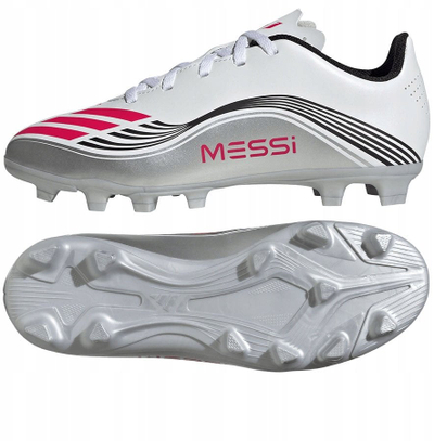 Këpucë futbolli adidas F50 Messi Club Jr JP7457, FG MG, t� bardha