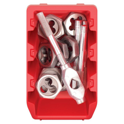 Set kuti organizimi Prosperplast Bineer Short, 10 copë, 180x98x118mm, të kuqe
