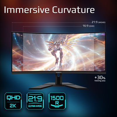 Monitor GIGABYTE G34WQCP, 34", UWQHD, 180 Hz, i zi