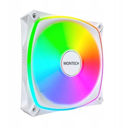 Вентилатор за PC Montech AX120 Pro ARGB, 120mm, PWM, бел