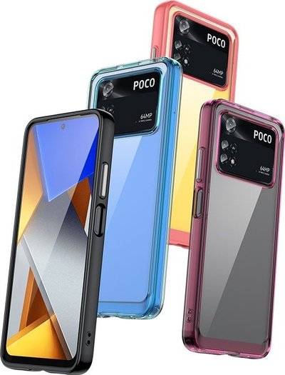 Kapak telefoni Hurtel Outer Space Case Xiaomi Poco M4 Pro, kornizë e butë TPU, pjesë e pasme e fortë, blu