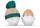 Kapak për veze 58 Products Egg Cup Hat, lesh myboshi, jeshile ivory