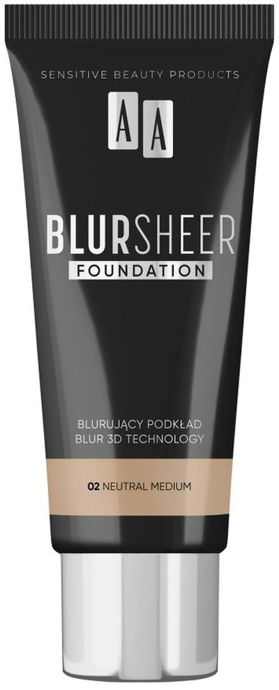 Фондациски крем AA Blur Sheer, 02 Neutral Medium, ефект на омекнување, лесно покривање