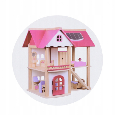 Shtëpi kukullash Mega Creative Doll House, prej druri, 56x54x8 cm, shumëngjyrëshe