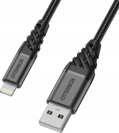 Kabllo OtterBox Lightning në USB A, 1m, Premium Dark Ash